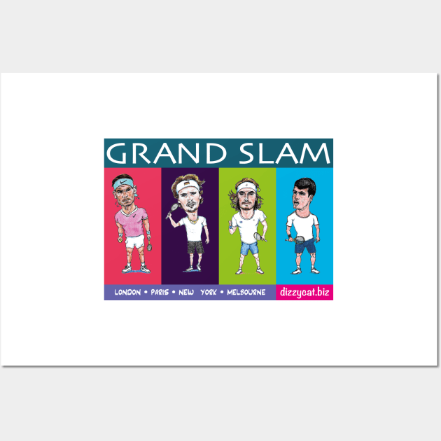 Grand Slam tennis players - Clay court battle 2022 Wall Art by dizzycat-biz